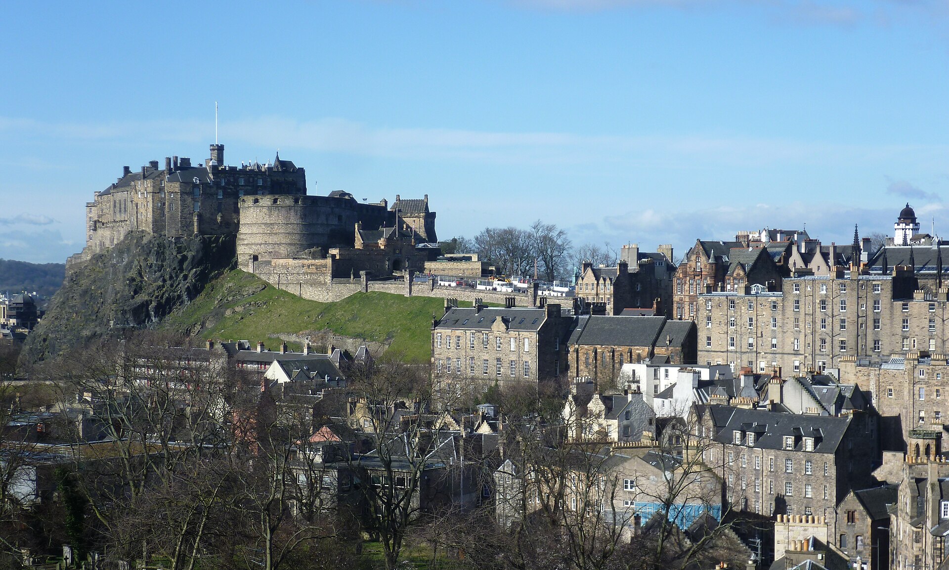 Edinburgh Castle rising above the city